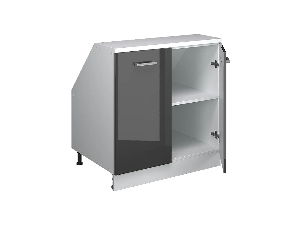 Dachschrägenschrank anthrazit hochglanz 80x60x81.6 rion