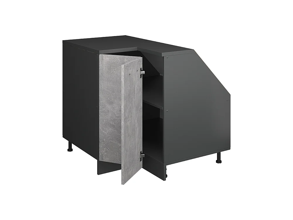 Meuble de rangement sous pente Armoire dangle béton 75.6x60x81.6 rion