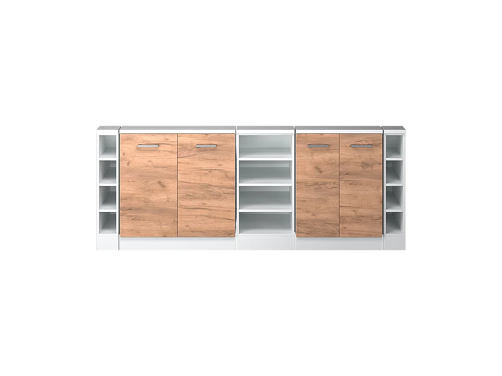 Dachschrägenschrank-Set goldkraft eiche/weiß 210x46x81.6 rion