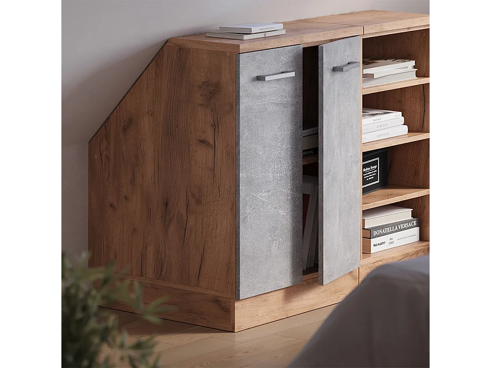 Meuble de rangement sous pente béton 60x60x81.6 rion