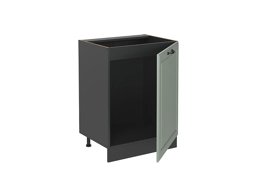 Kitchen base cabinet mint shaker style/anthracite 60x46x81.6 r-line