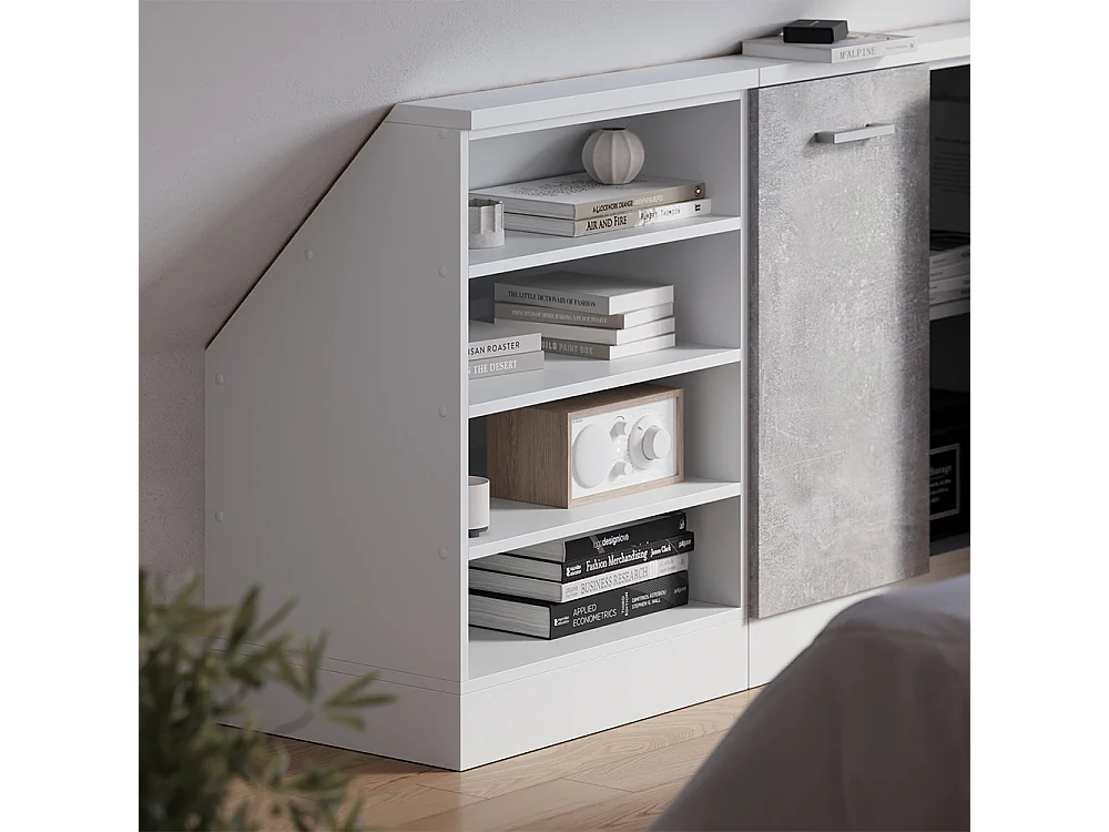Kitchen cabinet for sloping roofs white 60x46x81.8 r-line