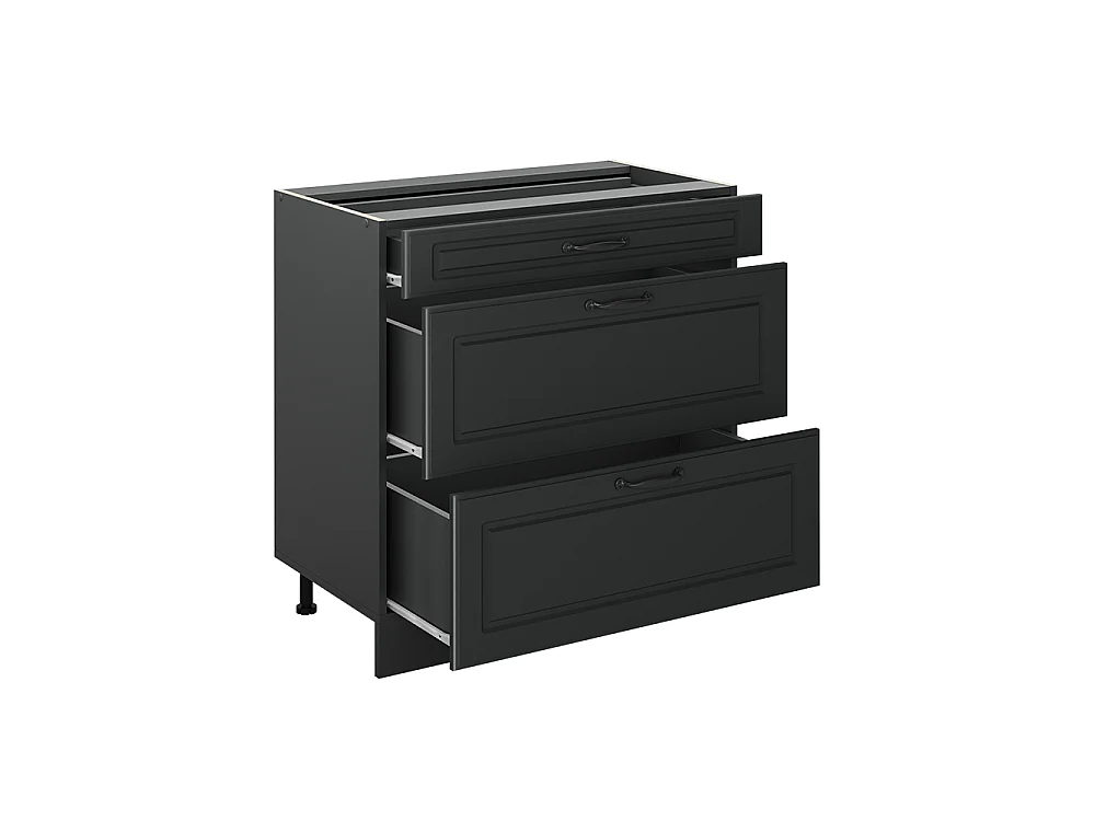 Kitchen base cabinet anthracite shaker style/anthracite 80x60x81.6 r-line