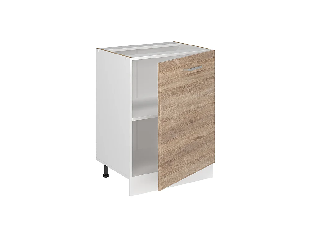 Kitchen base cabinet sonoma/white 60x60x81.6 r-line