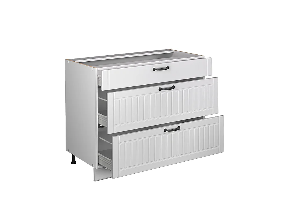 Kitchen base cabinet white Shaker Style/white 100x51.6x82 fame-line