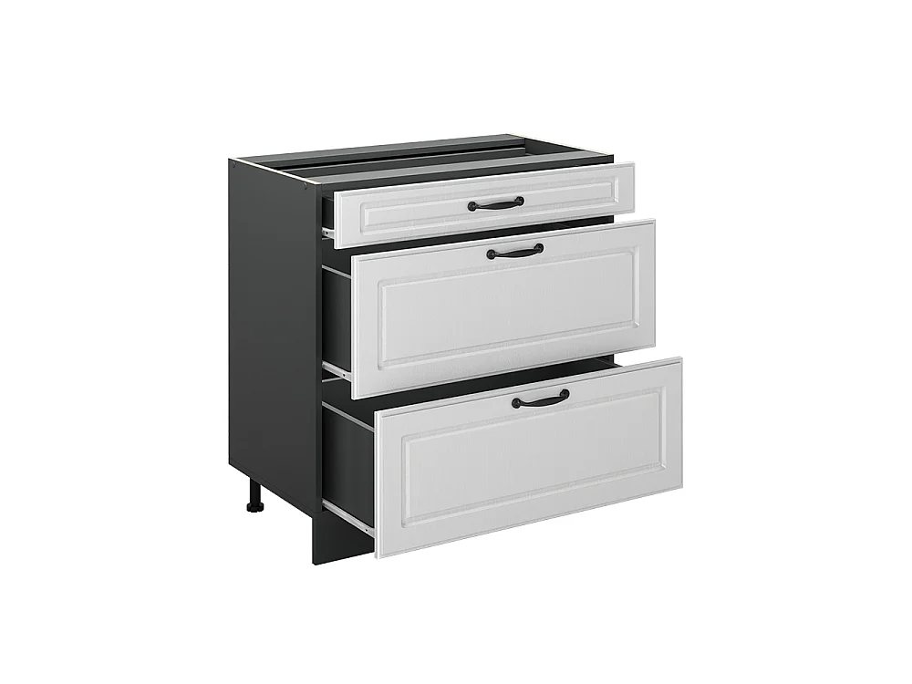 Kitchen base cabinet white shaker style/anthracite 80x46x81.6 r-line