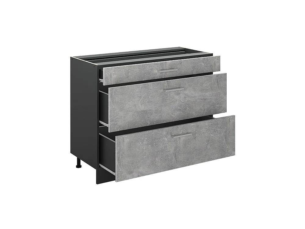 Köksunderskåp betong/antracit 100x60x81.6 r-line