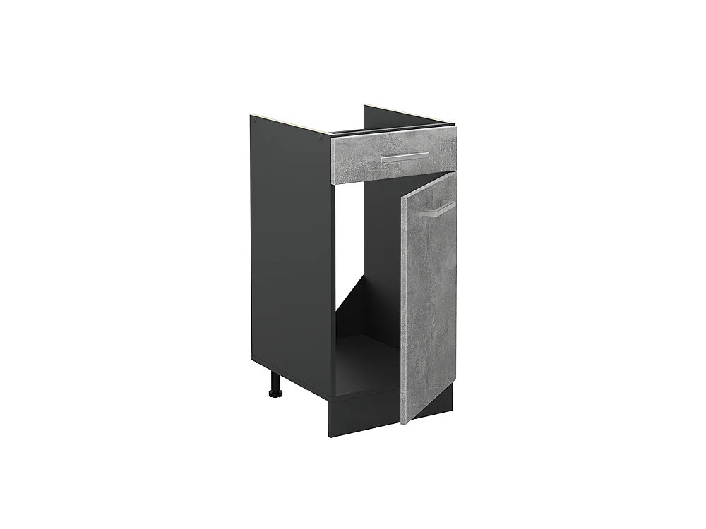 Kitchen base cabinet concrete/anthracite 40x46x81.6 r-line