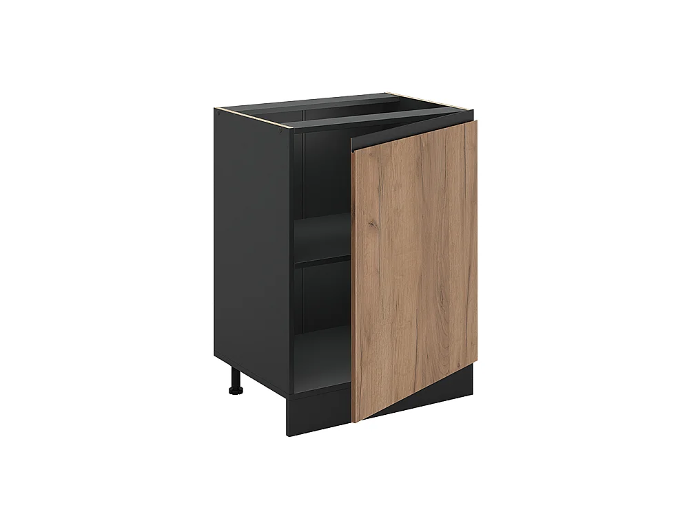 Kitchen base cabinet goldkraft oak/anthracite 60x60x81.6 r-line
