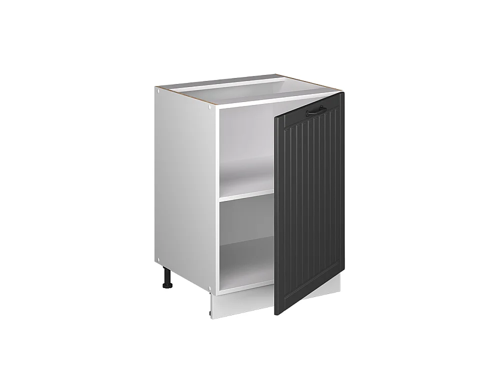 Kitchen base cabinet dark grey/white 60x60x82 fame-line