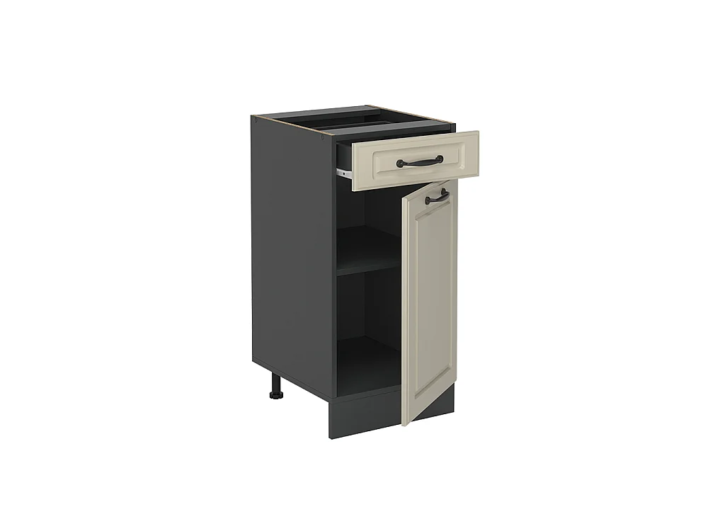 Kitchen base cabinet sand Shaker Style/anthracite 40x60x81.6 r-line