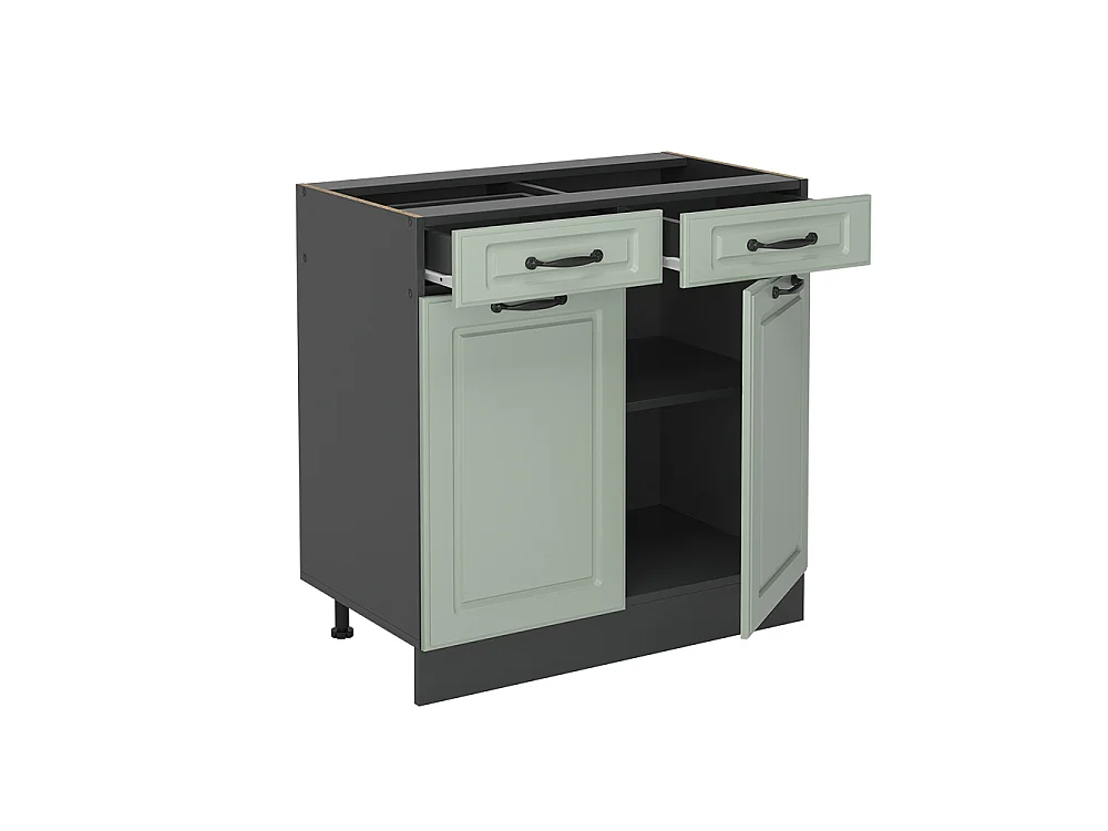 Kitchen base cabinet mint shaker style/anthracite 80x46x81.6 r-line