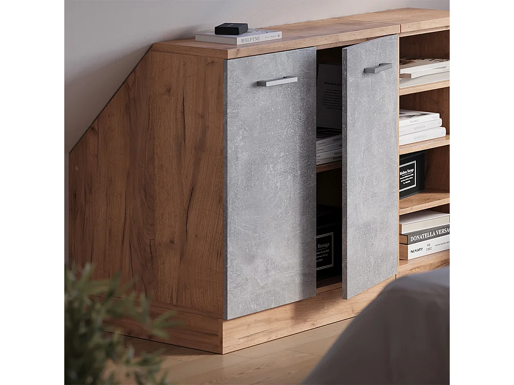 Meuble de rangement sous pente béton 80x60x81.6 rion
