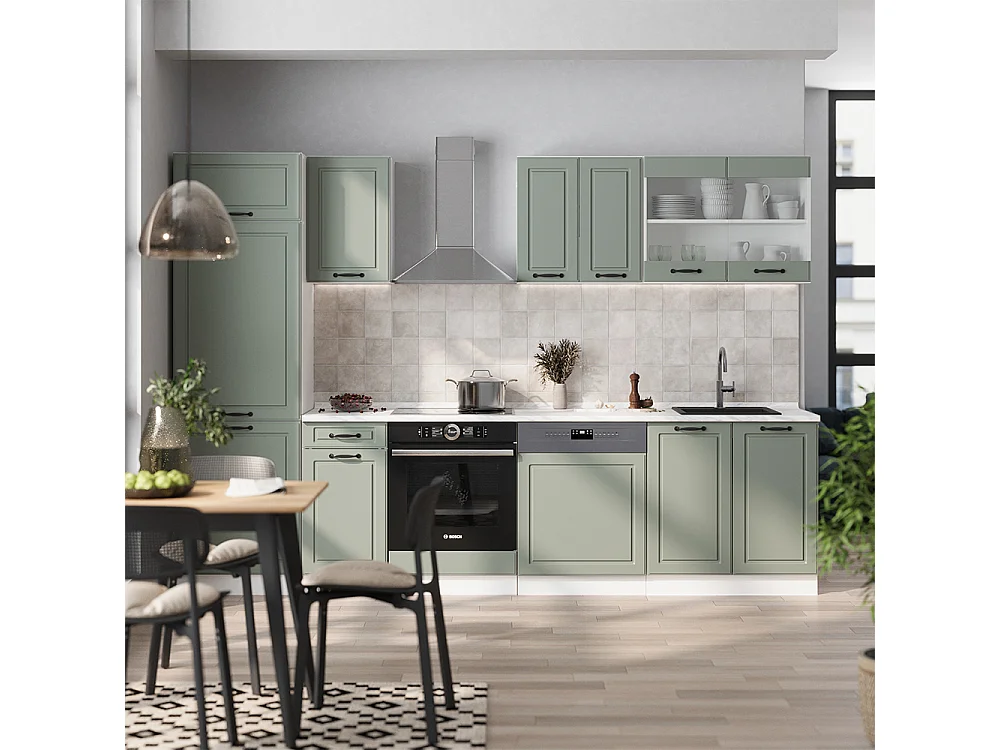 Kitchen base cabinet mint shaker style/white 60x46x81.6 r-line