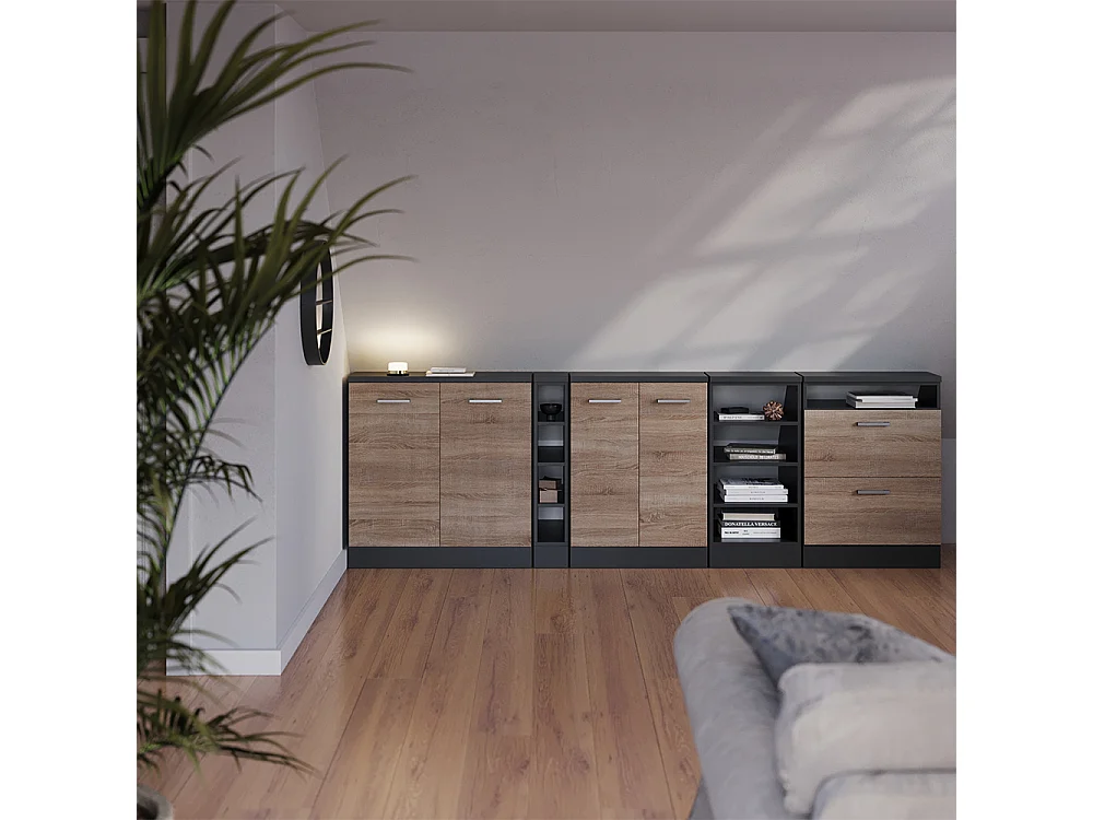 Dachschrägenschrank sonoma 60x60x81.6 rion