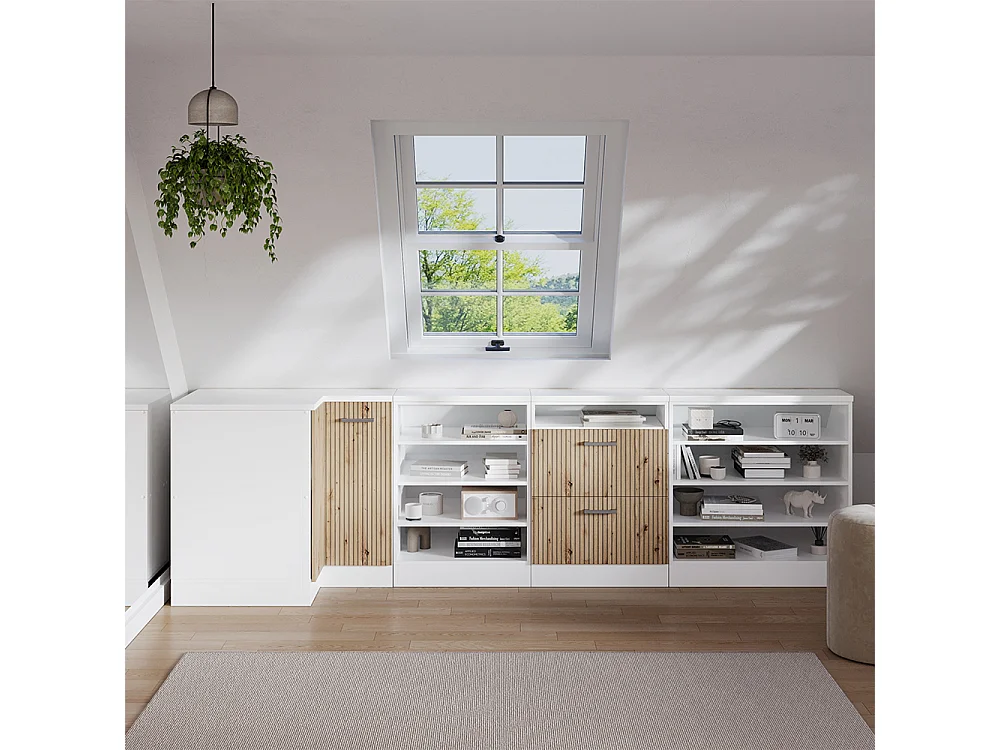Dachschrägenschrank Eckschrank artisan-eiche 75.6x60x81.6 rion