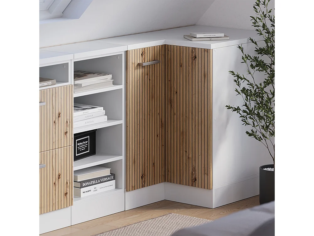 Dachschrägenschrank Eckschrank artisan-eiche 75.6x60x81.6 rion