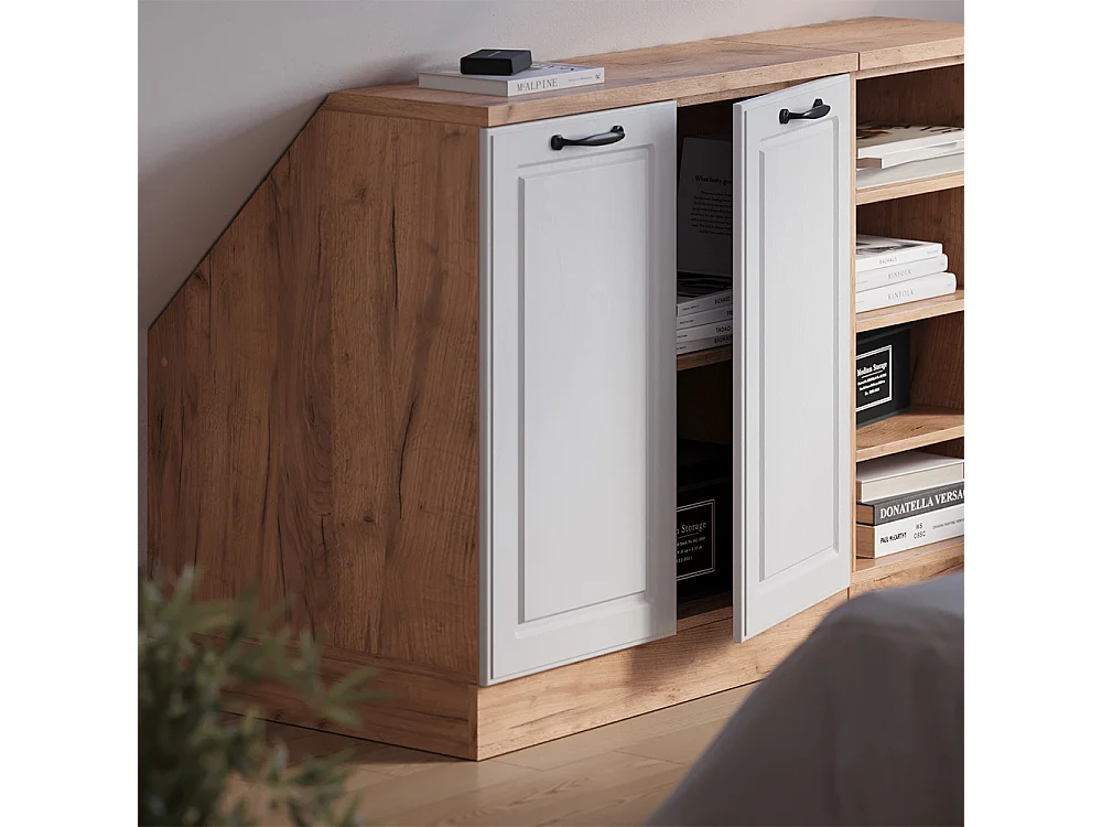 Dachschrägenschrank weiß landhaus 80x60x81.6 rion