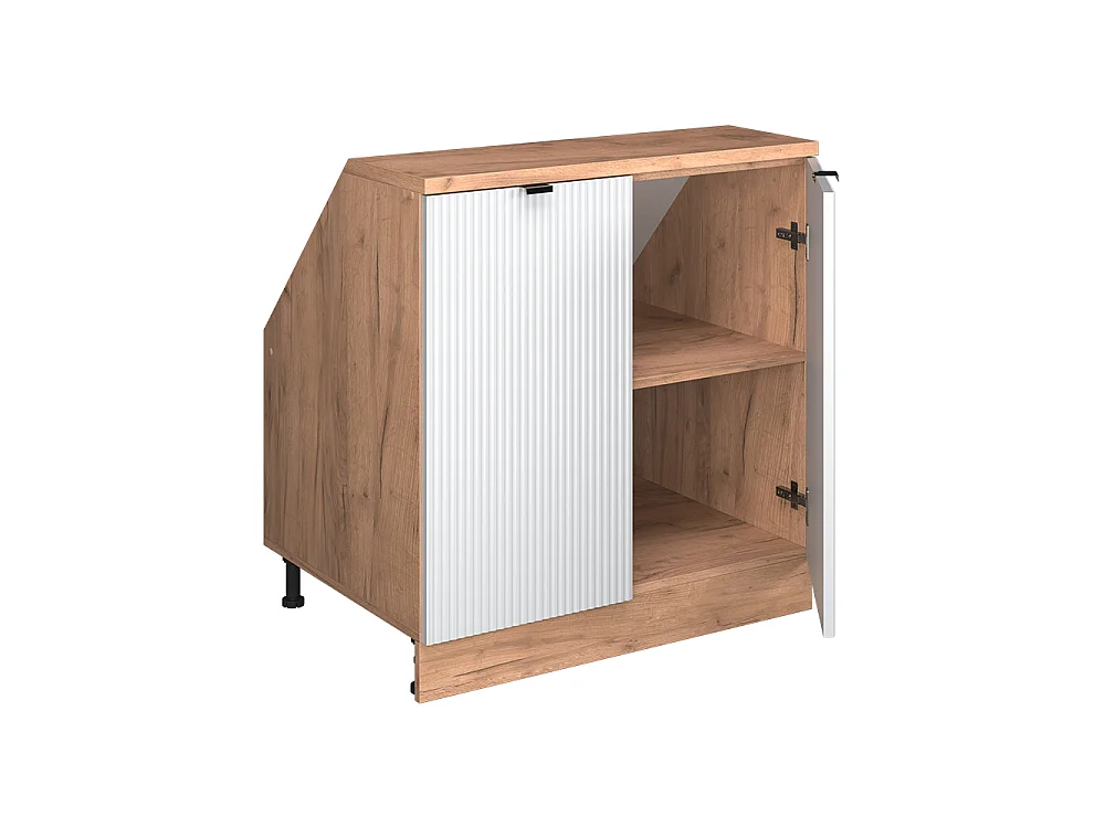 Dachschrägenschrank weiß riffel 80x60x81.6 rion