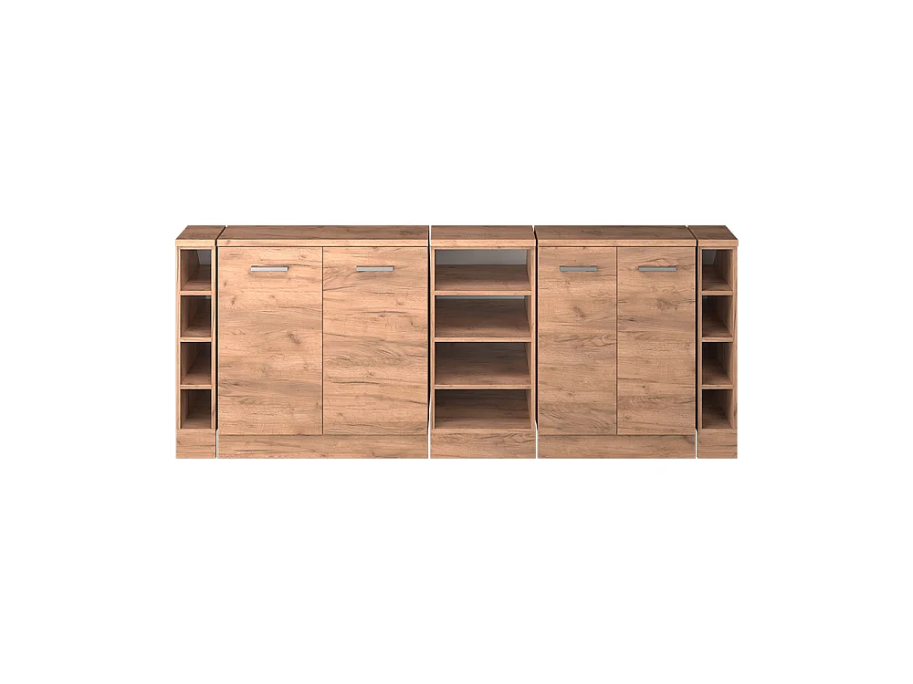 Dachschrägenschrank-Set goldkraft eiche 210x60x81.6 rion