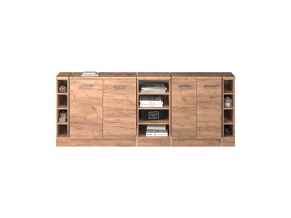 Dachschrägenschrank-Set goldkraft eiche 210x60x81.6 rion