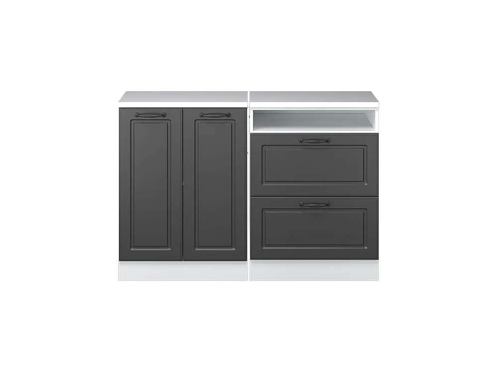 Ensembles de meuble de rangement sous pente anthracite campagne 120x60x81.6 rion
