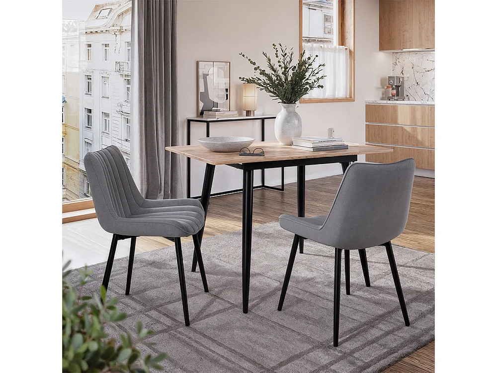 Dining room chair grey/black 51x57x82 ravlo