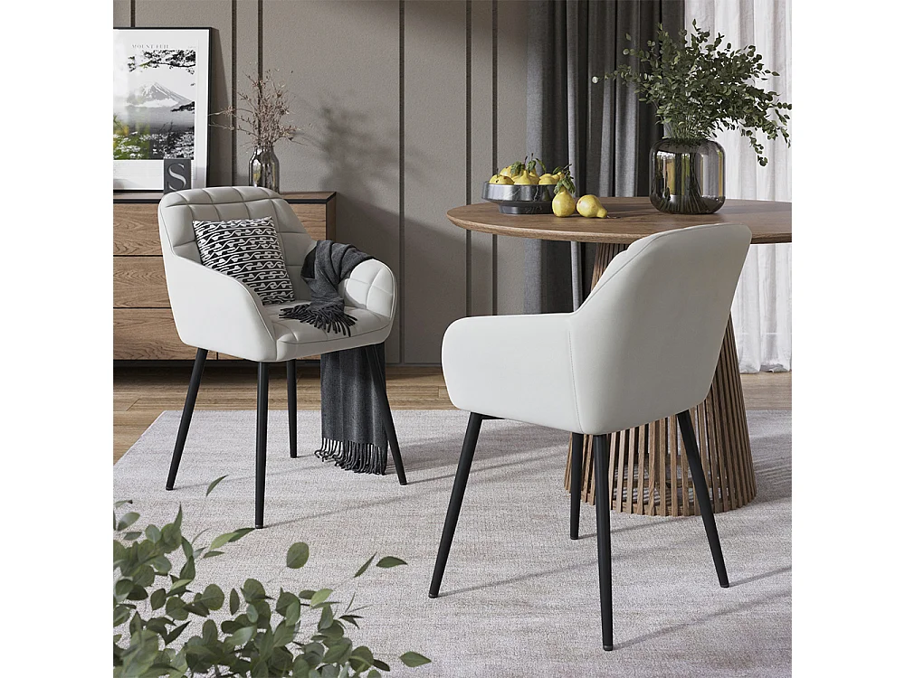 Dining room chair beige 53.5x55.5x79 relio