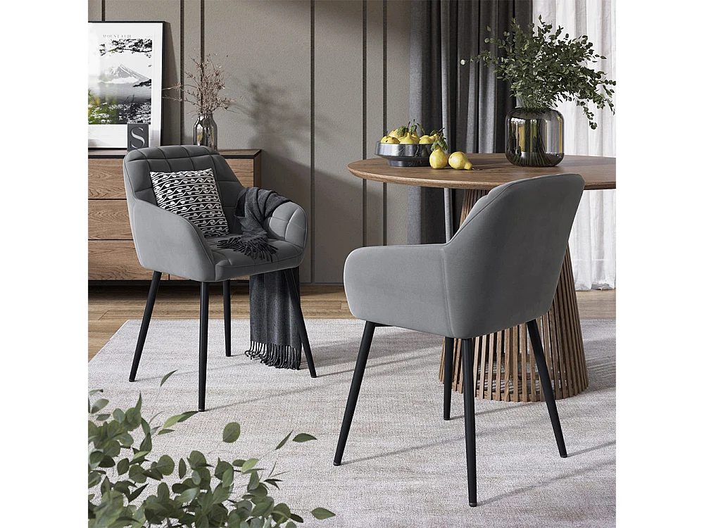 Dining room chair grey 53.5x55.5x79 relio