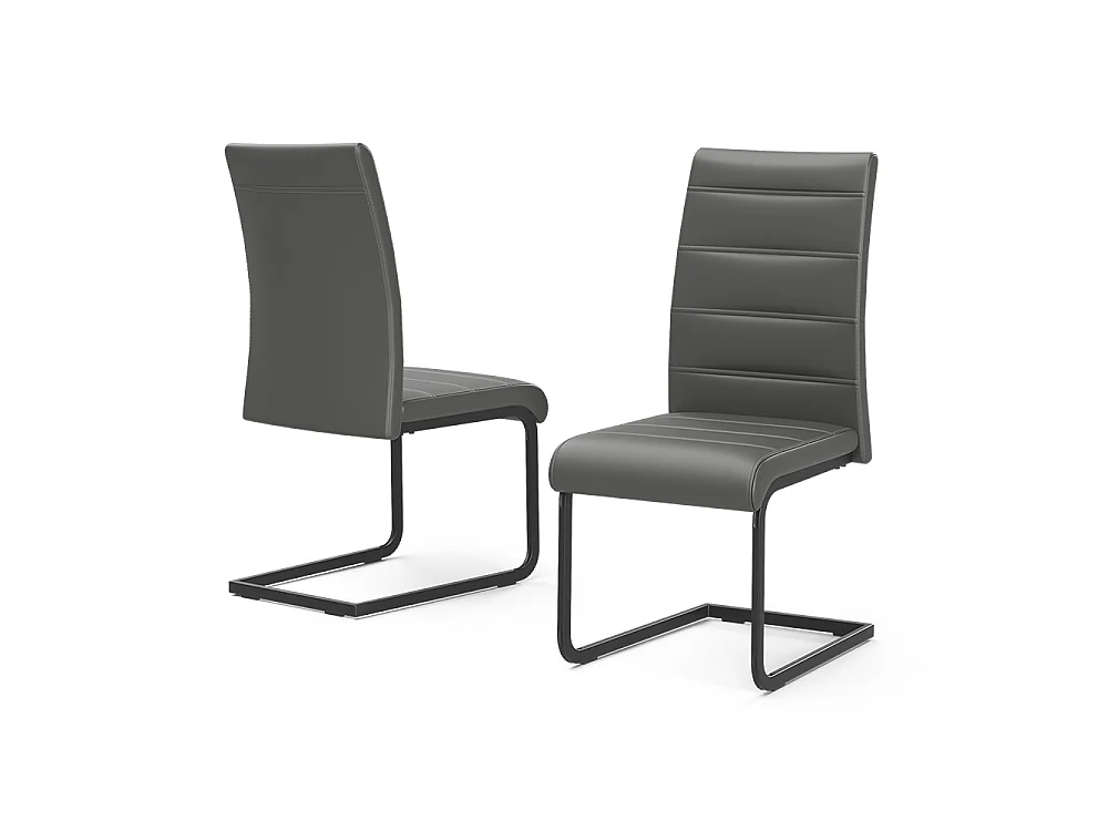 Freischwinger cinza/preto 43x55x99 salvo