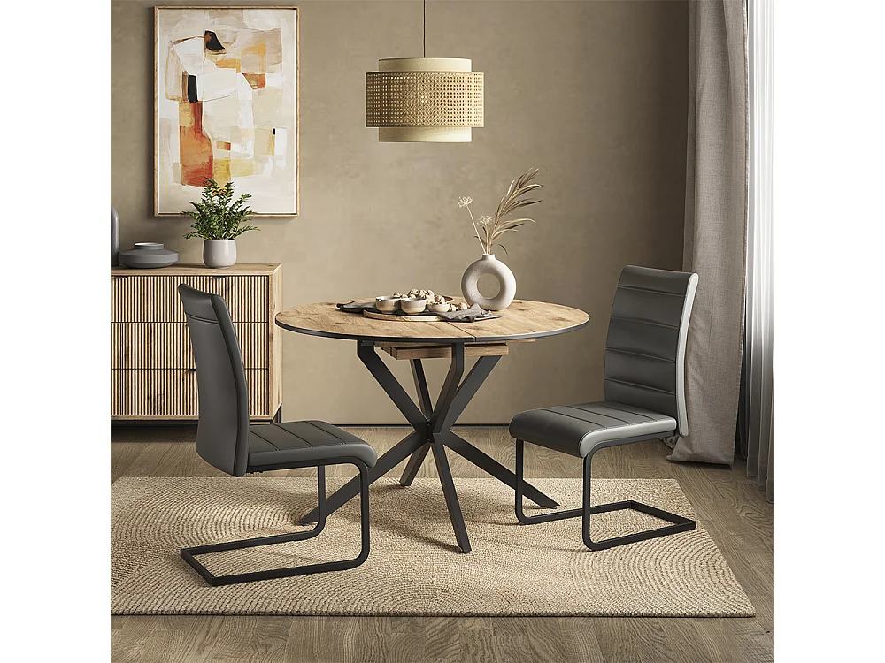 Freischwinger cinza/preto 43x55x99 salvo