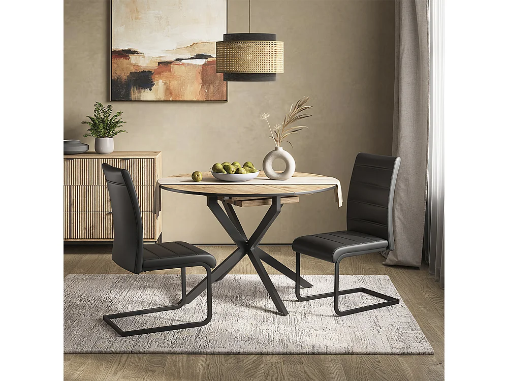 Silla basculante negro/negro 43x55x99 salvo