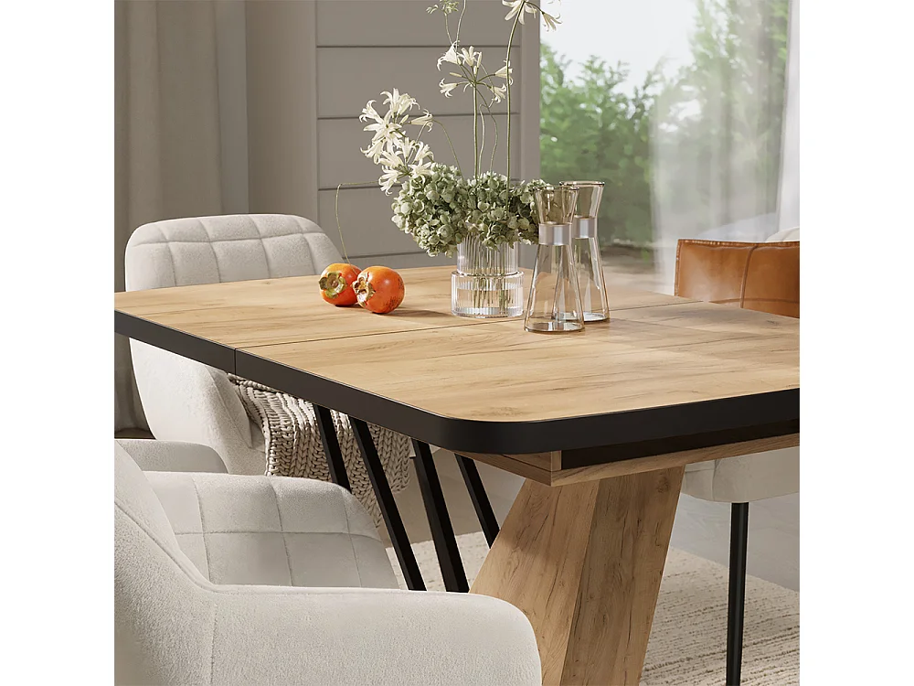 Dining table set goldkraft oak 120x80x77.4 fenaro