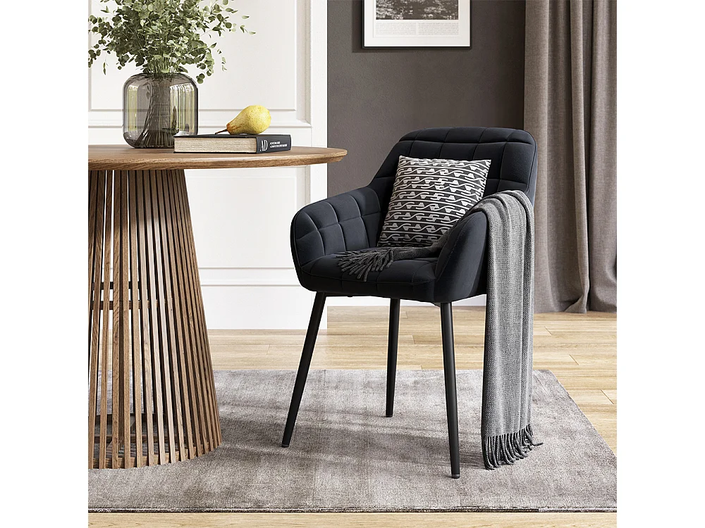 Dining room chair black 53.5x55.5x79 relio