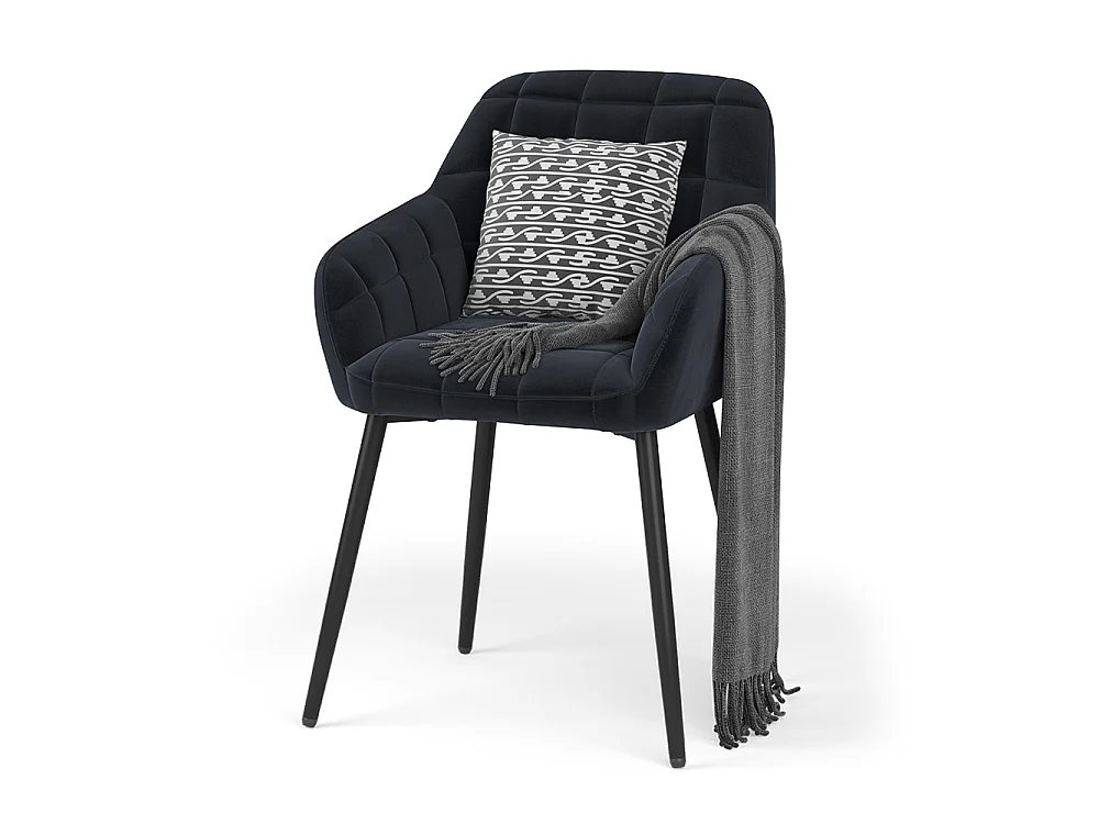 Dining room chair black 53.5x55.5x79 relio