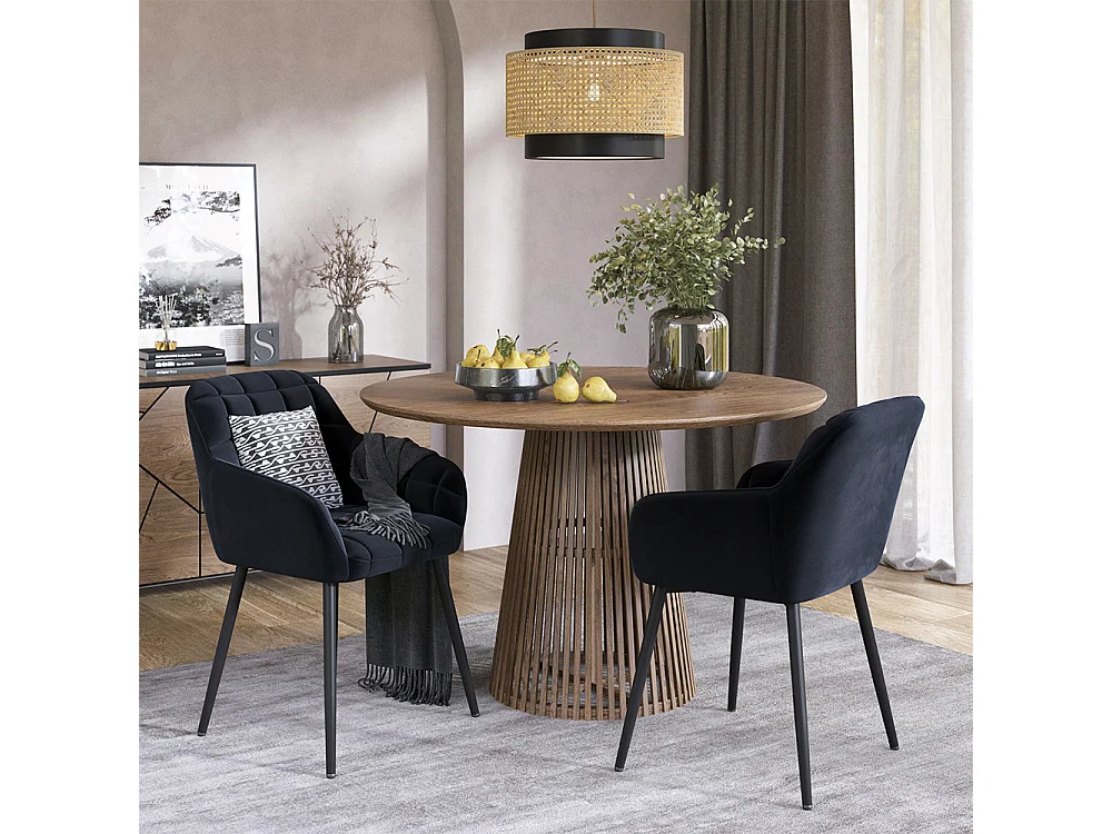 Dining room chair black 53.5x55.5x79 relio