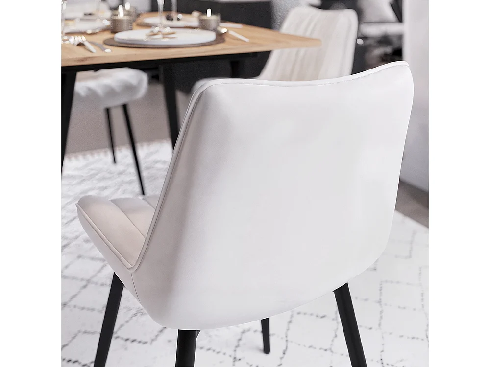 Dining room chair beige/black 51x57x82 ravlo