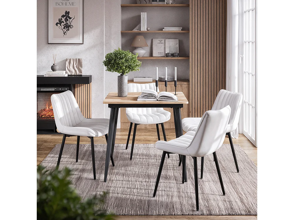 Dining table set goldkraft oak/black 110x70x75 beaver