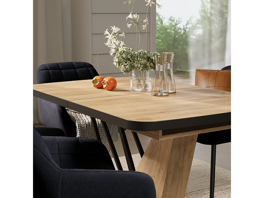 Dining table set goldkraft oak 120x80x77.4 fenaro