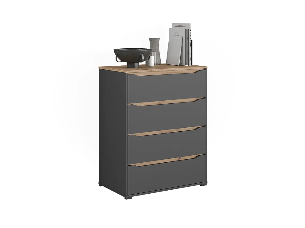 Dressoir antraciet/artisanaal eiken 80x48x100.7 ruben