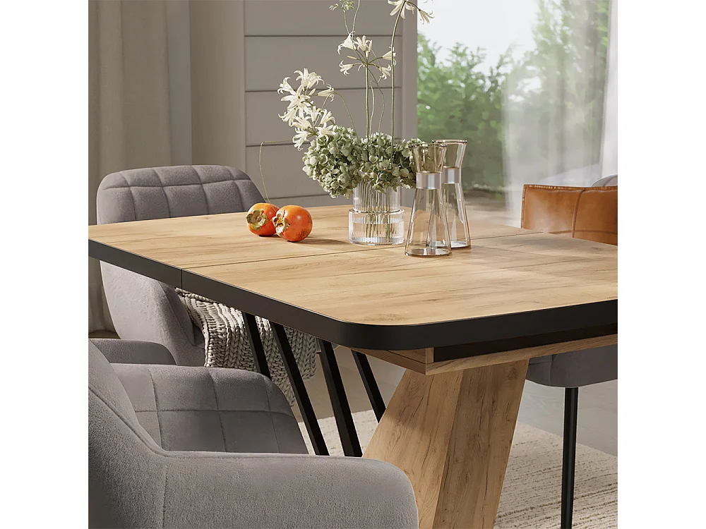 Dining table set goldkraft oak 120x80x77.4 fenaro