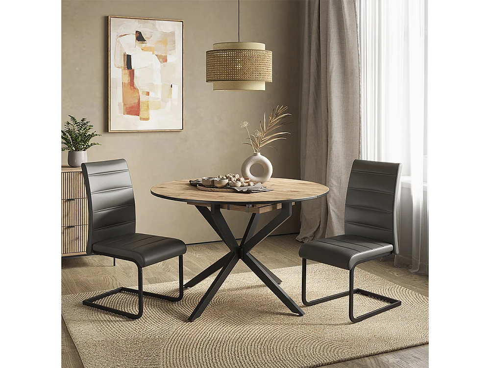 Freischwinger cinza/preto 43x55x99 salvo