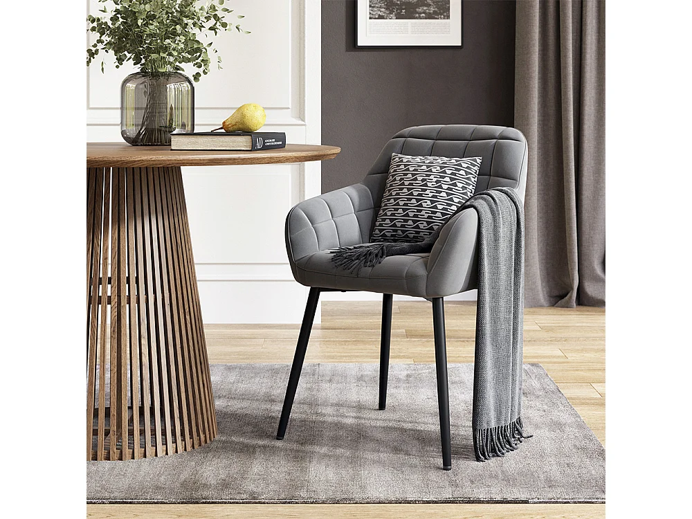 Dining room chair grey 53.5x55.5x79 relio