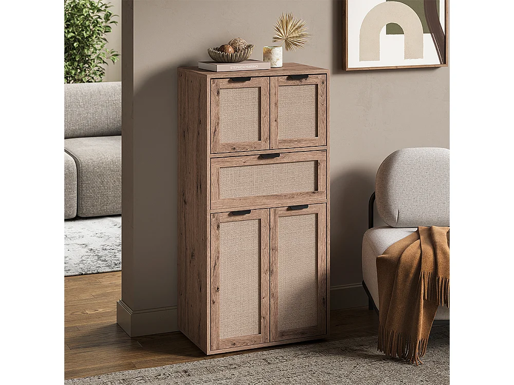 Cassettiera per camera da letto rovere 59x39x122 elven