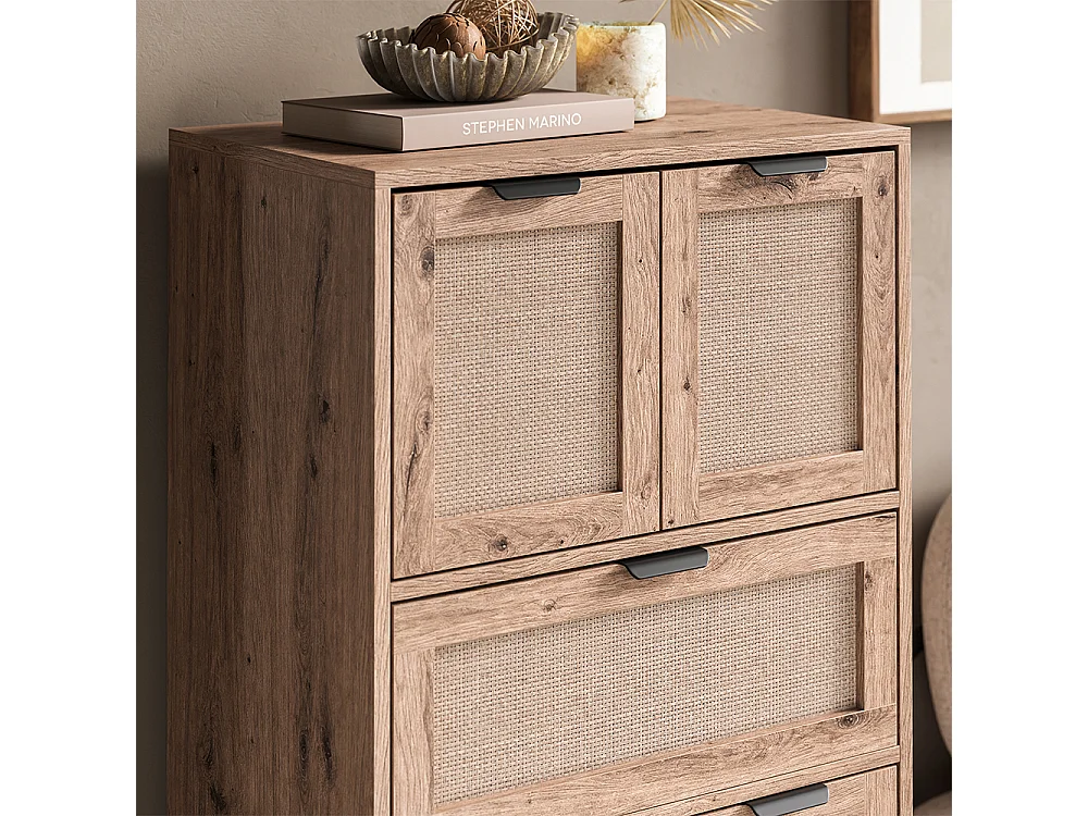 Cassettiera per camera da letto rovere 59x39x122 elven