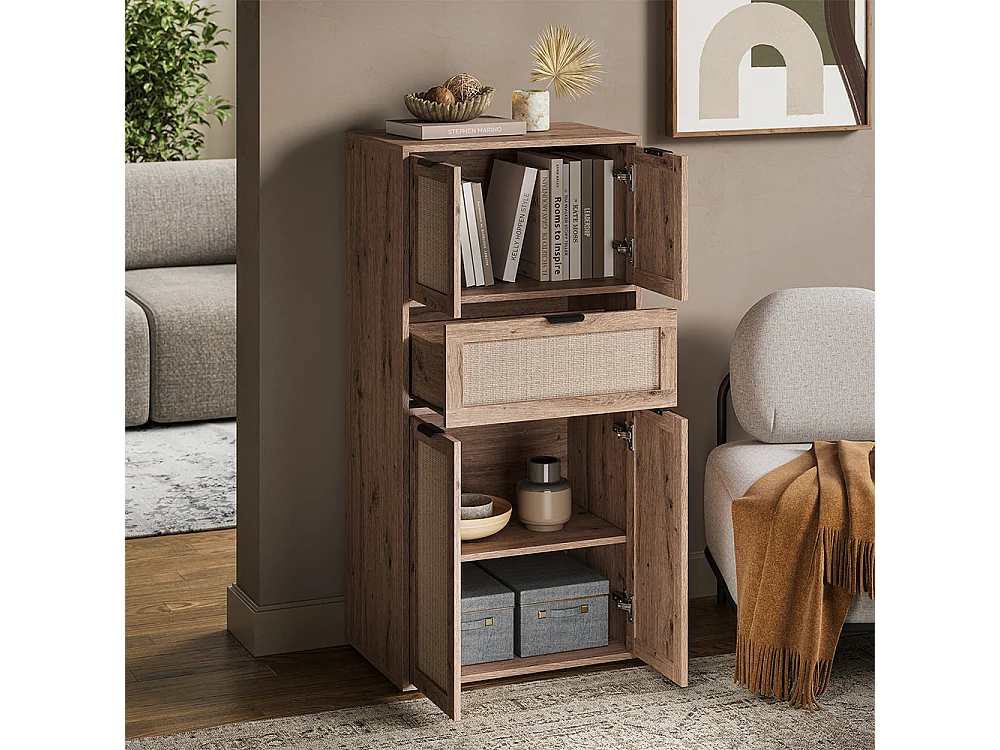 Cassettiera per camera da letto rovere 59x39x122 elven