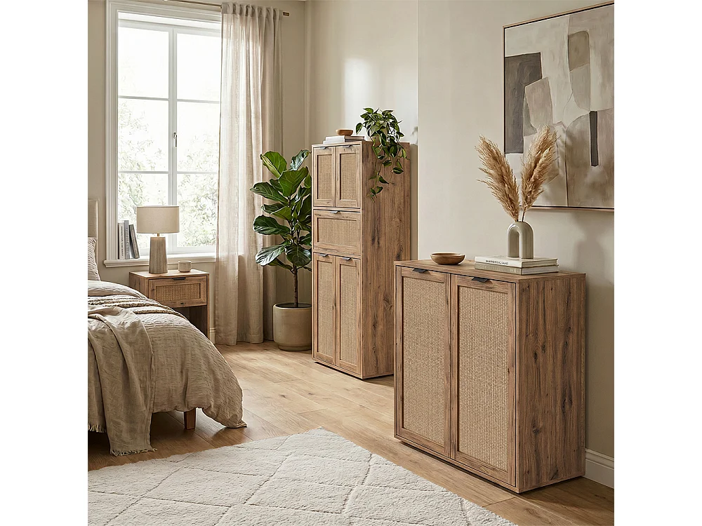 Cassettiera per camera da letto rovere 59x39x122 elven
