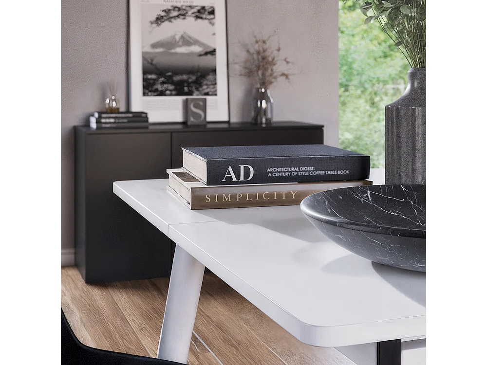 Dining table set white 110x70x75 beaver