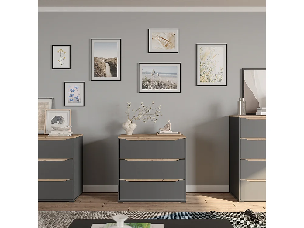 Kommode anthrazit/artisan-eiche 80x48x76.6 ruben
