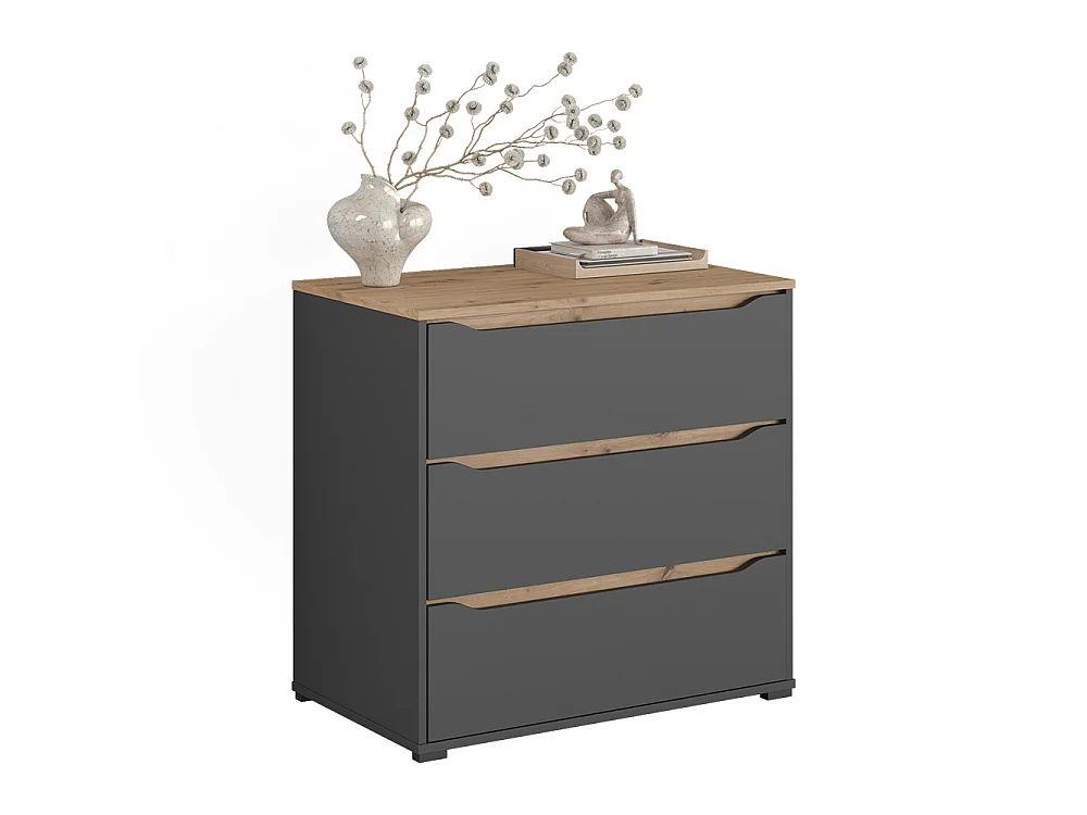 Kommode anthrazit/artisan-eiche 80x48x76.6 ruben